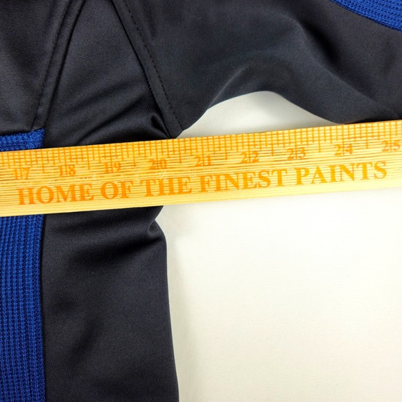 Spyder Men's Blue Black Waffle Knit 1/4 Zip Pullover Fleece Lined Jacket medium - Picture 5 of 8